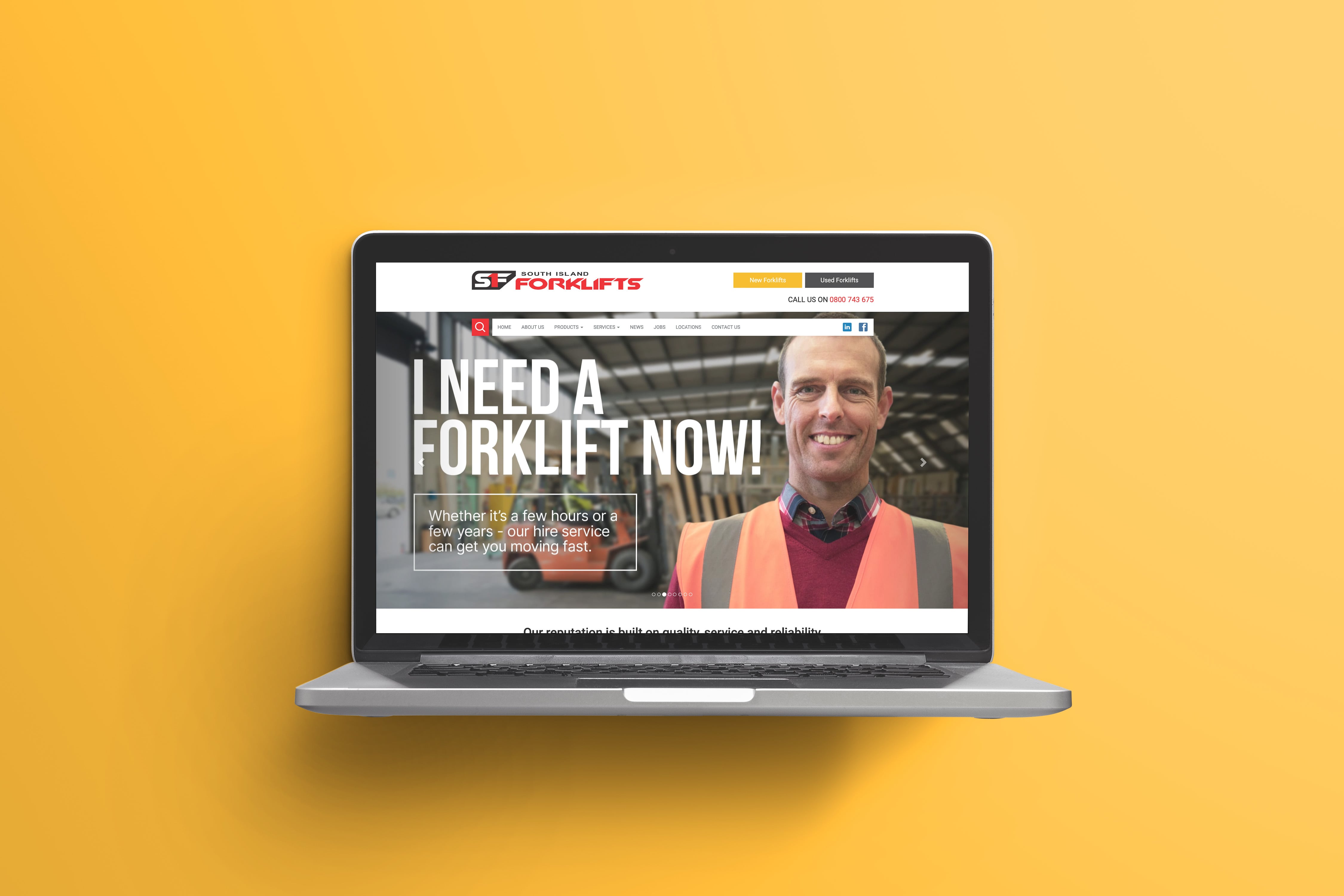 South Island Forklifts Website Development Christchurch